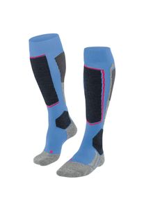 Kniestr&uuml;mpfe Falke "SK2 Intermediate Vegan", Damen, Gr. 41-42, blau (blau note (6545)), Obermaterial: 54% Polypropylen PP. 24% Lyocell CLY. 11% Polyamid PA. 10% Polyester PES. 1% Elasthan EL., Socken Kniestr&uuml;mpfe
