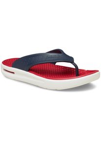 Zehentrenner Crocs "In Motion Lite Ride Flip", Herren, Gr. 41, navy, Croslite&trade;, kontrastfarbene Details, Schuhe Zehentrenner, Badeschuh, Sommerschuh, Strandschuh mit Zehensteg