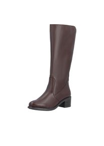 Stiefel Rieker, Damen, Gr. 38, braun, Lederimitat, Basic, Schuhe Stiefel, Klassik-Stiefel, Blockabsatz, mit Stretcheinsatz hinten