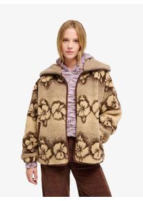 Fleecejacke Roxy "FEELS LIKE WINTER", Damen, Gr. L, peeble hibi sherpa, Obermaterial: 100% Polyester, Jacken Fleecejacke, f&uuml;r Sportmode und Wintermode, sportlicher Stil, aus Polyester