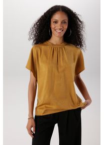 Schlupfbluse Aniston SELECTED, Damen, Gr. 40, cognac, Web, Obermaterial: 100% Polyester, Crinkleoptik, leicht gl&auml;nzend, unifarben, sehr weit h&uuml;ftbedeckend, Blusen Schlupfbluse, in extra weiter Form und weicher Crinkleware - NEUE KOLLEKTION