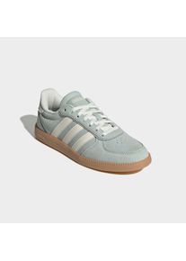 Sneaker adidas Sportswear "BREAKNET SLEEK", Damen, Gr. 42, wonder silber, sanftes wei&szlig;, gum 3, Leder, Synthetik, Schuhe Sneaker, inspiriert vom Design des adidas handball spezial