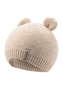 Strickm&uuml;tze Sterntaler "GOTS Strickm&uuml;tze Ohren", Kinder, Gr. 41, beige (sand), Obermaterial: 100% Baumwolle CO(Bio)., M&uuml;tzen Strickm&uuml;tze