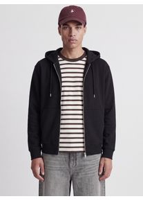 Jack & Jones Kapuzensweatjacke JACK & JONES "JJEACE SWEAT ZIP HOOD NOOS", Herren, Gr. S, schwarz, angeraute Sweatware, Obermaterial: 70% Baumwolle, 30% Polyester, unifarben, relaxed fit normal, ohne Ausschnitt, Rippb&uuml;ndchen, Sweatjacken Kapuzensweatjacke, Baumwollmischung, relaxed fit