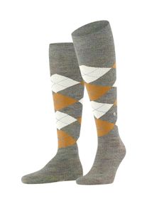 Kniestr&uuml;mpfe Burlington "Melange Edinburgh", Herren, Gr. 40-46, gr&uuml;n (seaweed (7760)), Obermaterial: 63% Schurwolle WV. 37% Polyamid PA., glatt, Socken Kniestr&uuml;mpfe