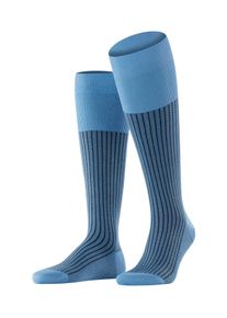 Kniestr&uuml;mpfe Falke "Oxford Stripe", Herren, Gr. 43-44, blau (cornflower blau (6554)), Obermaterial: 86% Baumwolle CO. 14% Polyamid PA., glatt, Socken Kniestr&uuml;mpfe