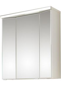 Spiegelschrank SAPHIR "Quickset 326, mit 3 T&uuml;ren, 65cm breit", wei&szlig; (wei&szlig; glanz), B:65cm H:72cm T:20cm, Schr&auml;nke, Spiegelschrank