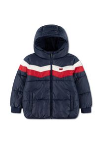 Winterjacke LEVI'S KIDS "LVB HEAVY WEIGHT PUFFER", Jungen, Gr. 10 (140), blau (naval academy), Web, Obermaterial: 100% Polyester, normal, elastischer Bund, Jacken Winterjacke, Anorak, warm wattiert mit Kapuze