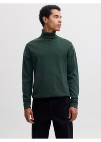 Jack & Jones Rollkragenpullover JACK & JONES "JJEBASIC mit hohem Tragekomfort", Herren, Gr. XL, gr&uuml;n (scarab), Strick, Obermaterial: 100% Baumwolle, unifarben, normal, Rundhals, B&uuml;ndchen, Pullover Rollkragenpullover, Baumwolle, regular fit