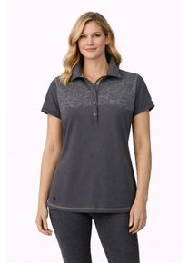 Poloshirt LPO "Funktionspolo Charlotte", Damen, Gr. 36 (S), grau (asphalt), Jersey, 50% Baumwolle. 50% Polyester, regular fit h&uuml;ftbedeckend, Shirts Poloshirt, Auch in Gro&szlig;en Gr&ouml;&szlig;en erh&auml;ltlich