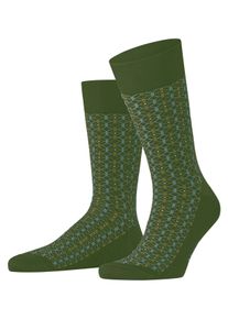 Socken Burlington "Tie", Herren, Gr. 40-46, gr&uuml;n (cypress (7528)), Obermaterial: 52% Baumwolle CO. 46% Polyamid PA. 2% Elasthan EL., glatt, Socken Socken