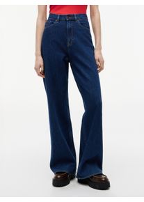 Loose-fit-Jeans Tommy Jeans "CLAIRE HIGH RISE WIDE AI4159", Damen, Gr. 30, L&auml;nge 28, denim schwarz, Denim/Jeans, Obermaterial: 99% Baumwolle, 1% Elasthan, clean, l&auml;ssig geschnitten lang, Jeans Loose-fit-Jeans, Baumwollmischung, l&auml;ssig geschnitten