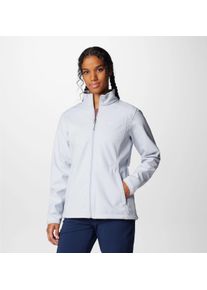 Softshelljacke Columbia "Kruser Ridge III Softshell Jacket", Damen, Gr. XL (46/48), wei&szlig; (cirrus grau), Softshell, Obermaterial: 100% Polyester, unifarben, Basic h&uuml;ftbedeckend, eingefasste Kante, Jacken Softshelljacke, sportlicher Stil, wasserabweisend, windabweisend