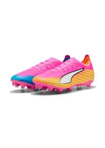 Fu&szlig;ballschuh Puma "ULTRA 6 MATCH FGAG", Gr. 47, bunt (poison pink, Puma wei&szlig;, sun stream, bright aqua, Puma schwarz), Synthetik, Schuhe Fu&szlig;ballschuh, f&uuml;r Rasen- und Kunstrasenpl&auml;tze, mit Schn&uuml;rung, mit FastTrax Stollen