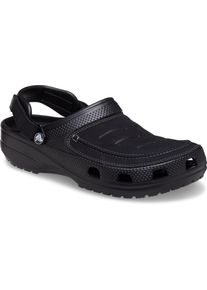 Clog Crocs "Yukon Vista II LiteRide Clog", Herren, Gr. 41, schwarz (schwarz, grau), Croslite&trade;, Lederimitat, Schuhe Clog, Sommerschuh, Gartenschuh, Trekking, mit komfortablem Fersenriemen