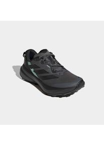 Trailrunningschuh adidas terrex "TRACEFINDER PLUS GORE-TEX", Damen, Gr. 38, grau five, core schwarz, carbon, Synthetik, Textil, Schuhe Trailrunningschuh, wasserdicht