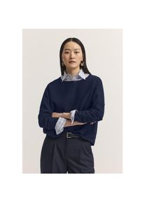 Bugatti Rundhalspullover &raquo;Regular Fit&laquo; Regular Fit Baumwolle Rundhals blau, Gr&ouml;&szlig;e XL