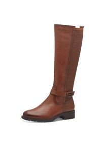 Tamaris Stiefel Blockabsatz, Langschaftstiefel mit XS-Schaft und Stretchfunktion braun, Gr&ouml;&szlig;e 36