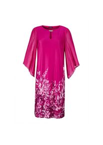 GOLDNER Sommerkleid &raquo;Kurzgr&ouml;&szlig;e Pinkes elegantes Kleid mit 3/4-Arm aus Chiffon&laquo; Glitzersteine pink, Gr&ouml;&szlig;e 21