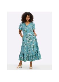 sheego by Joe Browns Wickelkleid &raquo;Kleid&laquo; Nahttasche blau, Gr&ouml;&szlig;e 48