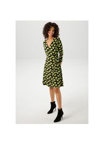 Aniston CASUAL Wickelkleid mit kunstvollen Bl&uuml;ten bedruckt gr&uuml;n, Gr&ouml;&szlig;e 36