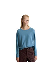 Marc O'Polo Marc O'Polo DENIM Rundhalspullover regular fit, Strick, aus Soft Cotton Stretch, Raglan&auml;rmel blau, Gr&ouml;&szlig;e M