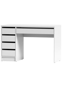 Livetastic Schreibtisch, Wei&szlig;, Holzwerkstoff, 5 Schublade(n) Schubladen, rechteckig, 55x77.6x120 cm, B&uuml;rom&ouml;bel, Schreibtische, Schreibtische