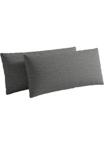 Sit & More Sofakissen SIT & MORE "Vanity, 2er-Set, B: 60 cm", grau (anthrazit), B:60cm H:30cm T:12cm, Stoff, Polsterauflagen, Sofakissen