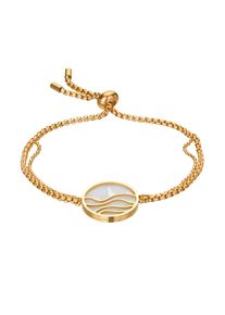 Armband AMELIA PARKER "AB015G", gold, Armb&auml;nder, Damen, 22,5cm, verstellbar, Edelstahl, Armband