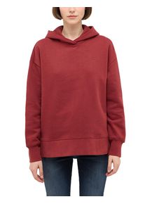 Sweatshirt Mustang "Damen Style Shannon", Damen, Gr. XS, rot (dunkelrot), Strick, 100% Baumwolle, relaxed fit normal, Sweatshirts Sweatshirt