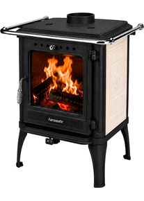 Kaminofen Hanseatic "Ambrosia", schwarz, Kamin&ouml;fen, Kaminofen, Gro&szlig;er Feuerraum