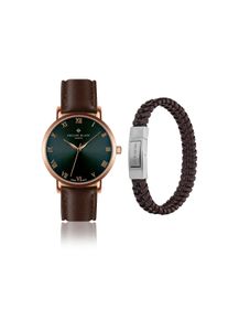 Quarzuhr PHILIPP BLANC "SPA5-3", braun, Armbanduhren, Herren, Quarzuhr
