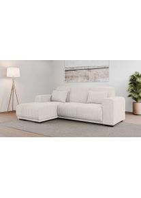 Ecksofa OTTO HOME "BORNHOLM L-Form, B: 234 cm - OTTO. Verl&auml;ssliche Qualit&auml;t.", beige (creme), B:234cm H:85cm T:162cm, 100% Polyester, Sofas, Ecksofa, Recamiere links oder rechts bestellbar, Wellenfederung, inkl. 2 Kissen
