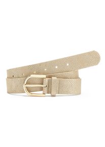 H&uuml;ftg&uuml;rtel Lascana "Hoseng&uuml;rtel, G&uuml;rtel, Jeansg&uuml;rtel, Anzugg&uuml;rtel", Damen, Gr. 115, beige (goldfarben), Lederimitat, Reptilienpr&auml;gung, Schlangenoptik, bedruckt, beschichtet, gemustert, gepr&auml;gt, gepr&auml;gtes Muster, gl&auml;nzend, metallic, G&uuml;rtel H&uuml;ftg&uuml;rtel, im modernen Metallic Animal-Look