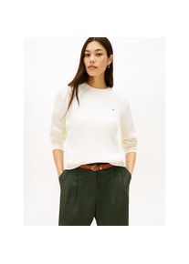 Tommy Hilfiger Rundhalspullover &raquo;CO CABLE C-NK LS SWEATER&laquo; Baumwolle, mit Zopfmuster, Regular Fit