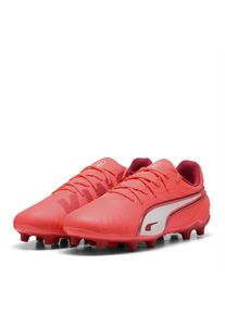 Puma Voetbalschoenen voor kinderen, model King Match, voor harde ondergrond (Rood, Wit)
