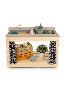 Muddy Buddy Sand- UND Wassertisch, Grau, Birkefarben, Holz, Zypresse, 40x55x80 cm, EN 71, FSC 100%, Freizeit & Co, Gartenspielzeug, Sandspielzeug