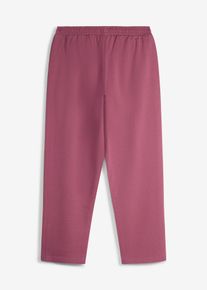 Sweatbyxa med vida ben av ekologisk bomull - lila - storlek 170 - bonprix
