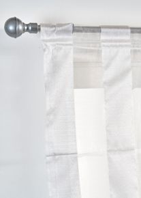 Hissgardin av l&auml;tt glansigt material i flera storlekar - vit - storlek 130x45 cm - bonprix