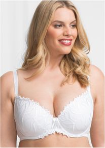 bonprix Femei Sutien vătuit cu broderie fină (2buc.), negru, 70E
