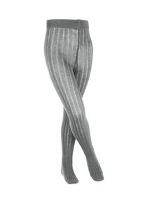 Feinstrumpfhose Falke "Classic Rib", M&auml;dchen, Gr. 80-92, grau (light graumeliert (3390)), Obermaterial: 77% Baumwolle CO. 21% Polyamid PA. 2% Elasthan EL., Strumpfhosen Feinstrumpfhose
