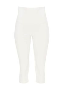 Leggings WINSHAPE "3/4 Functional Comfort HWL217C", Damen, Gr. XXL, Normalgr&ouml;&szlig;en, wei&szlig; (cream), 85% Polyester, 15% Elasthan, Hosen Leggings, mit V-Shape Applikation und Core-Bund
