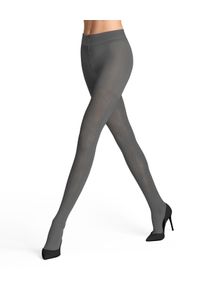 Feinstrumpfhose Falke "Fable Estate", Damen, Gr. 38-40, grau (flanell (3210)), Obermaterial: 73% Schurwolle WV. 26% Polyamid PA. 1% Elasthan EL., Strumpfhosen Feinstrumpfhose