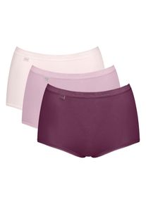 Maxislip Sloggi "Basic+ Maxi", Damen, Gr. 42, bunt (multiple colours 13), Single Jersey, Obermaterial: 95% Baumwolle, 5% Elasthan, figurbetont, Unterhosen Maxislip, perfekter Sitz, Cotton-Mix, hohe Taille