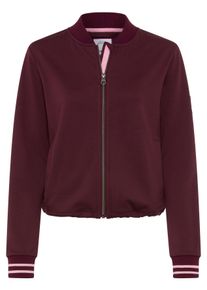 Blouson Kangaroos, Damen, Gr. 48/50, rot (lila), Jersey, Obermaterial: 68% Polyester, 28% Viskose, 4% Elasthan, Basic h&uuml;ftlang, eingesetzt angesetztes B&uuml;ndchen, Jacken Blouson, h&uuml;ftlange Schnittform, aus elastischem Jersey-Material