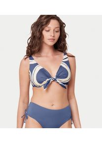 B&uuml;gel-Bikini-Top Triumph "Summer Allure W", Damen, Gr. 38, Cup C, blau (blau combination), Microfaser, Elasthan, Recycling-Polyamid, bedruckt, gemustert, mehrfarbig, Bikini-Oberteile B&uuml;gel-Bikini-Top, moderner Druck