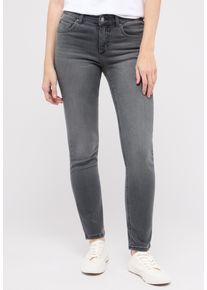 Slim-fit-Jeans Angels "Cici", Damen, Gr. 36, L&auml;nge 28, grau (grau used), Denim/Jeans, Obermaterial: 93% Baumwolle, 5% Polyester, 2% Elasthan, slim fit, Jeans Slim-fit-Jeans