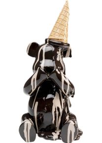 Dekofigur KARE DESIGN "Sitting Gelato Bear", braun (schwarz), B:17cm H:37cm T:16cm, Polyresin, Dekofiguren, Dekofigur, verschiedene Farben & Gr&ouml;&szlig;en
