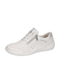 Waldl&auml;ufer Slip-On Sneaker WALDL&Auml;UFER "K-MILENA", Damen, Gr. 6,5, silber (wei&szlig;, silberfarben), Nappaleder, Nubukleder, kontrastfarbene Details, Schuhe Slip-On Sneaker, Bequemschuh, Komfortschuh in extrabreiter Schuhweite K