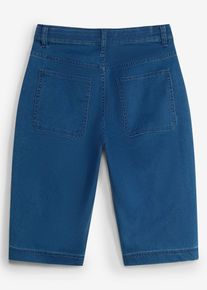 bonprix Bermude lungi de blugi cu talie ajustabilă, Loose Fit, albastru, 158